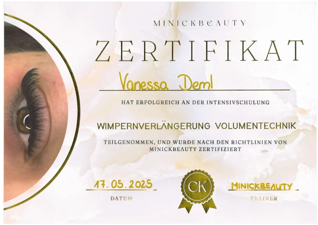 wimpernverlängerung minick